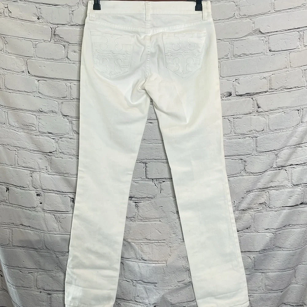Tory Burch White Super Skinny Jeans Size 26 Excellent Condition
